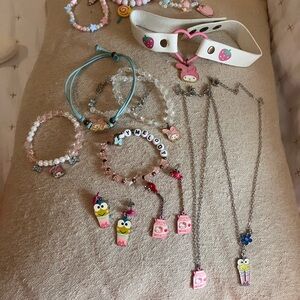 Hot Topic Boxlunch Kids Jewelry Sets My Melody Hello Kitty, Keropi and Kirby